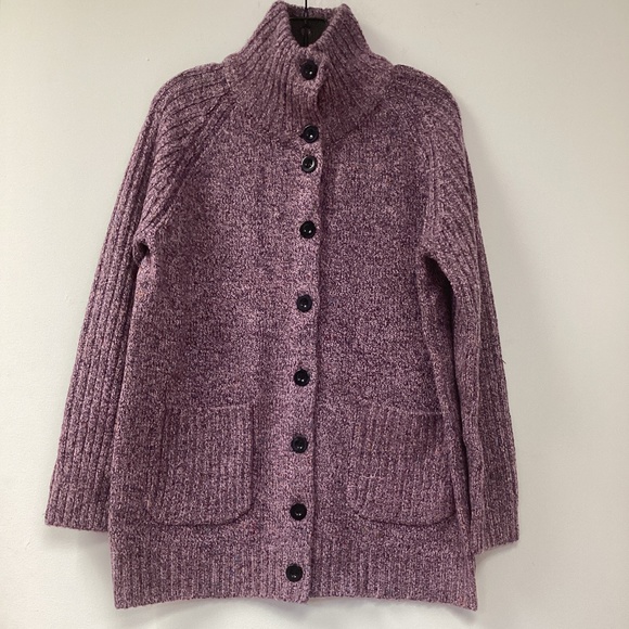 Beautiful confetti turtle neck buttons cardigan - Picture 1 of 2